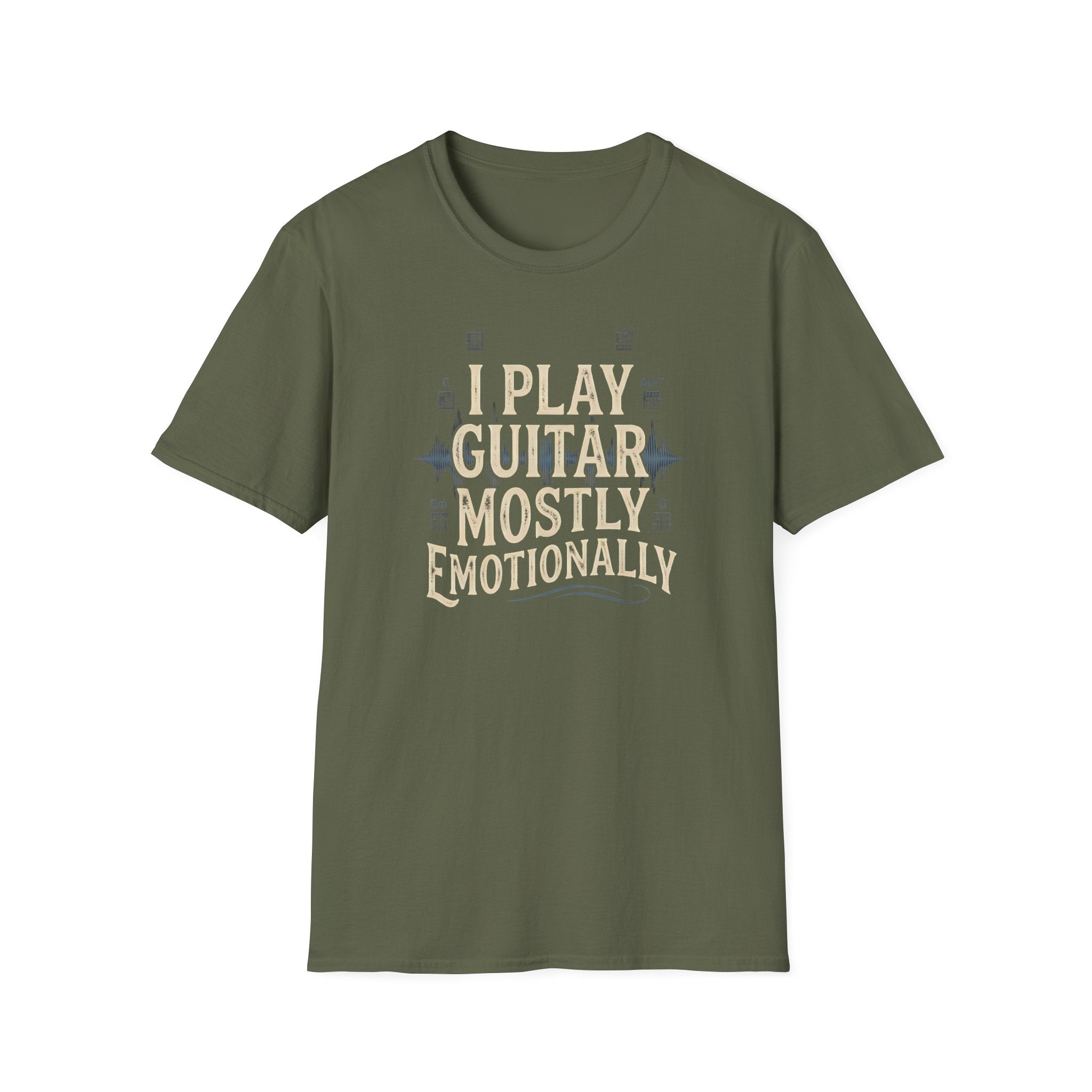 I Play Guitar Mostly Emotionally  T-Shirt
