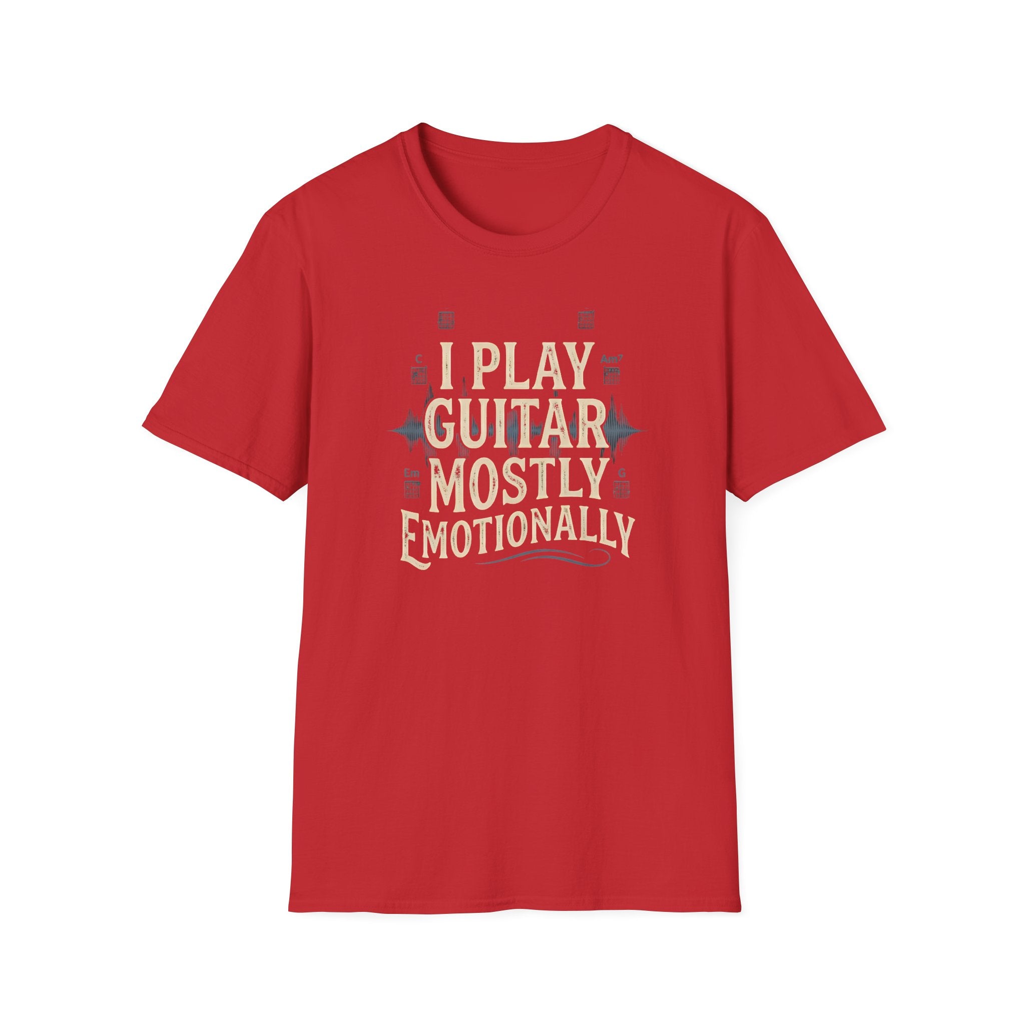 I Play Guitar Mostly Emotionally  T-Shirt